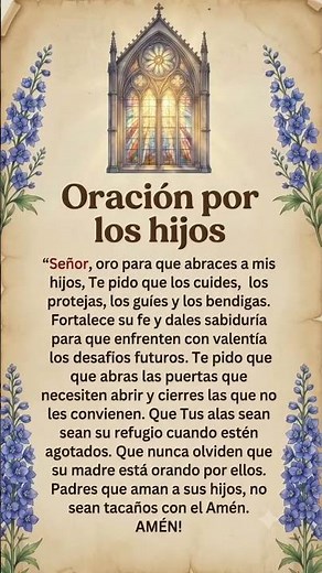 🙏 La Oración Más Hermosa por los Hijos; Ponlos Hoy en las Manos de Dios. Amén.