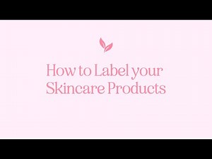 How to apply labels to your skincare products