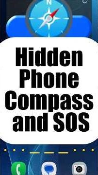 Hidden phone compass and SOS