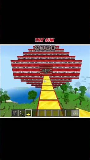 Minecraft TNT RUN 🤯 ( OP Ending ) #shorts