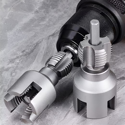 🗜️2-in-1 PVC Threader Kit 4/6 Points | 1/2" & 3/4" Pipe Internal & External Thread Cutting Tool with Rod | Professional Plumbing Tool | COD ✅ | Lazada PH