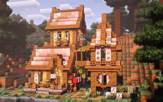 [minecraft] 有混合樱花木的小屋（KoalaBuilds）230728