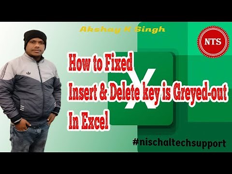 How to Fix Cut, Copy, Insert, Delete Disabled in Excel | MS Excel Cut Insert Greyed out issues
