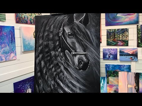 How To Paint A HORSE / EASY STEP BY STEP | ACRYLIC TUTORIAL