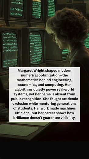 She's So Cool on Instagram: "Margaret Wright shaped modern numerical optimization—the #mathematics behind #engineering, #economics, and #computing. #WomenInSTEM"