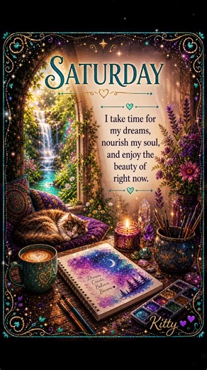 Saturday 🎨✨ Today is for living a little slower and loving life a little deeper. Create something, rest somewhere beautiful, laugh loudly, or simply enjoy existing exactly as you are. Magic often finds us when we finally pause long enough to notice it. ✨ #SaturdayMood #CreativeSoul #MagicalLife #SlowLiving #WeekendMagic