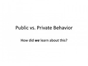 Public vs. Private Behavior - SlideServe