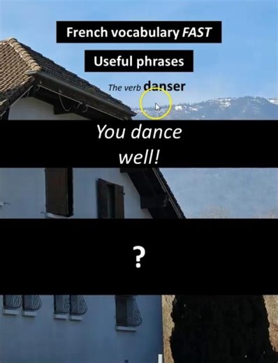 You dance well / vous...#frenchforbeginners #french #frenchvocabulary #frenchpronunciation