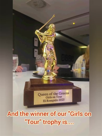 🏆✨ Presentation Night Shenanigans! ✨🏆 What a night! Our Girls on Tour 2025 crew gathered for presentation night, reliving all the laughs, sunshine, and golf from our unforgettable trip to Spain. 🇪🇸⛳️ A huge congratulations to Emma Blue — our well-deserved winner! 🥇 She played brilliantly, just pipping Sarah to the post after a week of fantastic golf. 👏👏 But in true Girls on Tour style… the trophy didn’t make it home quietly! 😆 Let’s just say it was kidnapped and went on a little adventur