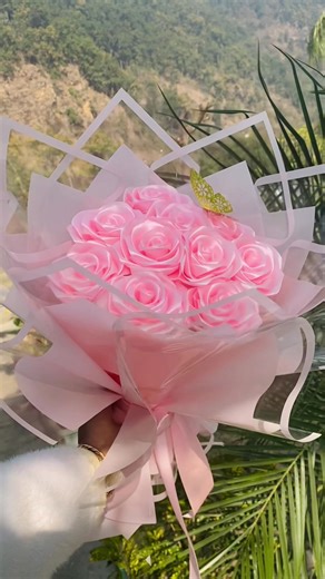 Beautiful Handmade Pink Rose Bouquet Delivery