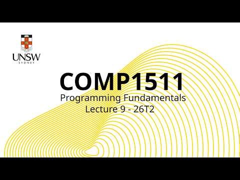 COMP(1511|1911) Week 5 Lecture 1