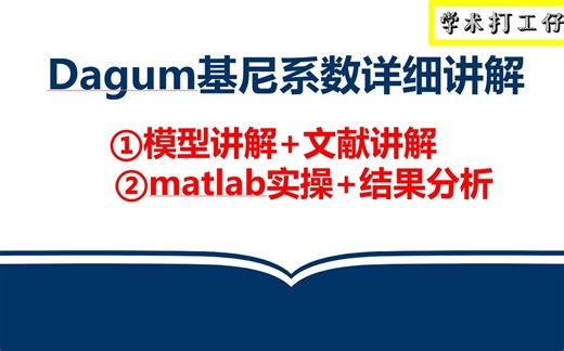【最全】Dagum基尼系数计算，空间基尼系数计算结果分析、文献解读。简单易学，matlab代码已经封装好，导入自己的数据修改部分参数即可出结果！