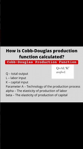 Cobb-Douglas Production Function #economics #mathematics