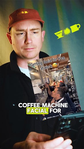 Viral Coffee Trials Ep.3 Coffee Machine Facial #coffee #coffeemachinefacial