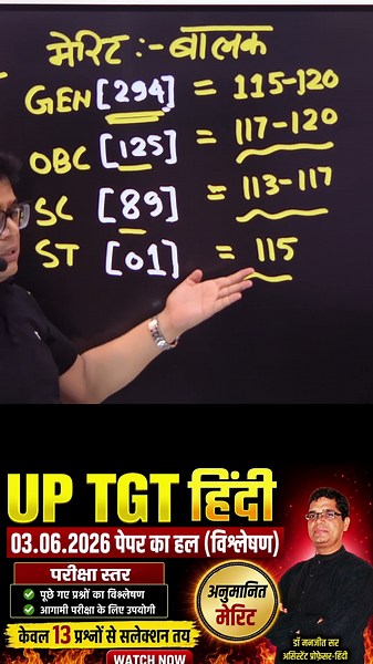 🎯 "UP TGT 2022 अनुमानित मेरिट | कितने नंबर वालों का चयन लगभग तय?"