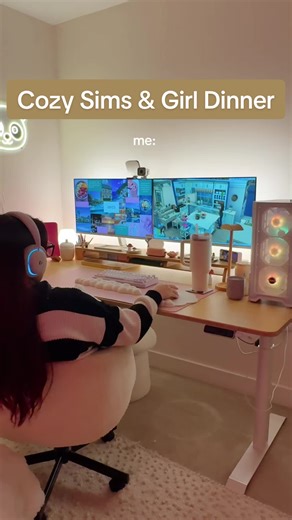 be my guest 🤭 we’re having girl dinner & playing The Sims4 🏡🍝 #thesims #thesims4 #cozygames #gamergirl #gamingcouples @The Sims