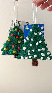 Full tutorial on YT!🎄 For these Christmas tree ornaments and gift card holders! It was so easy and quick so you could make a bunch for gifts! Head to the link in my bio for my YouTube channel! #crochet #crochetchristmas #crochetchristmastree #crochetornament | Colleen - Crochet Patterns