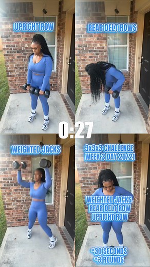 Day 21 of the 3x3x3 challenge. I took yesterday as a recovery day because I was exhausted and needed the rest. Today I jumped back in with a quick pre-church workout. We hit weighted jacks to warm up and fire the shoulders. Rear delt rows to strengthen the upper back. Upright rows to target the traps and shoulders. Remember, listening to your body is part of the journey. Take your rest days when needed and get right back to it. See y’all tomorrow for Day 22. #upperbodyworkout #weightedjacks #rea
