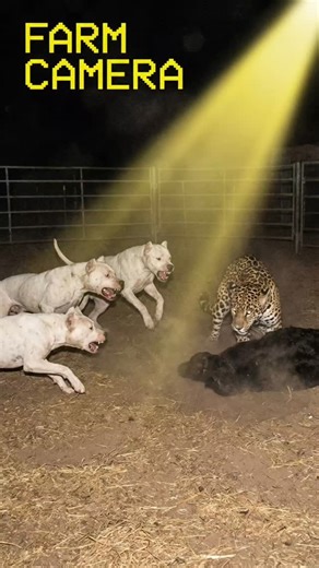 apex predators on Instagram: "In this intense footage, a wild Leopard clashes with a pack of Dogo Argentinos in a confined enclosure. See the raw instinct of a big cat when cornered by hunting dogs. This rare encounter shows the speed and power of nature's apex predators. ​Why this footage is viral: This video captures a high-stakes moment of survival. According to viral metrics, animal encounters create high-arousal emotions like awe and fear, which drives massive sharing. The quick reaction ti