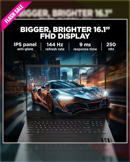 HP Omen 16.1 Inch FHD Gaming Laptop RTX 4050 16GB 1TB Black