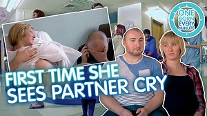 The process of giving birth can be such an emotional rollercoaster! A couple from the North of England, who normally are not very affectionate towards each other… become very emotional after the birth of their first child! The new mum to her surprise, sees her partner for the very first time shed a tear. | One Born Every Minute