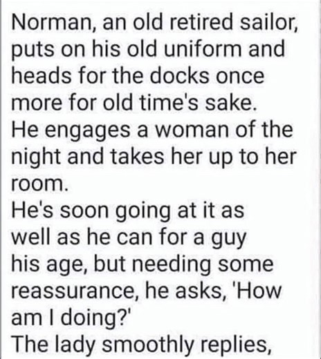 Norman, an old retired sailor.........See the continuation in the first comment I laugh 👇👇 | Laugh Factory
