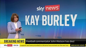 BREAKING: John Motson, the legendary BBC sports commentator, has died aged 77, the broadcaster has said https://trib.al/Dq3NjSm 📺 Sky 501, Virgin 602, Freeview 233 and YouTube | Sky News