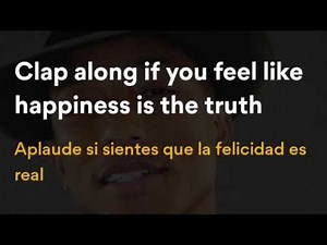 Happy -- Pharrell Williams -- Letra Español E Ingles
