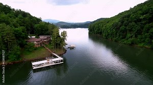 Watauga Lake in East Tennessee with Real Estate along the banks