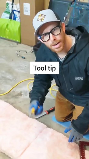 Helpful Tip If you ever cut insulation. #insulation #tips #tools #revivehometips