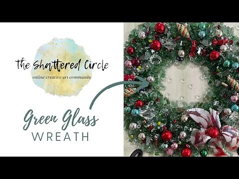 DIY Green Glass Christmas Wreath (Glass & Resin Beginner Art Tutorial)
