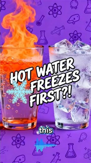 “Why Hot Water FREEZES Faster Than Cold! 😱✨😉#MpembaEffect #ScienceShorts #MindBlowingScience