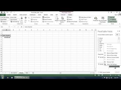 Using Excel's PivotTable Tool