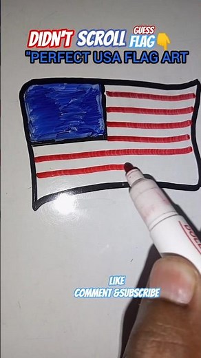 USA 🇺🇸 Flag drawing I American Flag Drawing Tutorial for Beginners |#shorts #flag #usa #youtubeshort