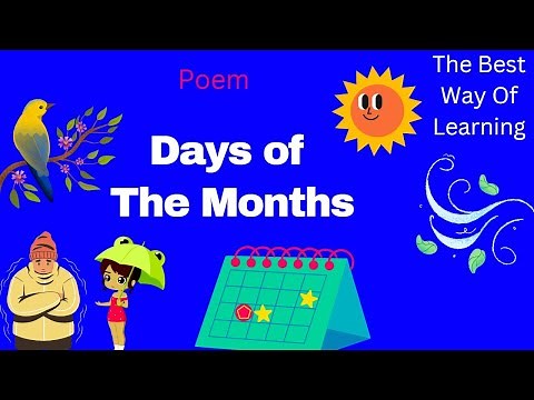 Days of the months || Song for kids || Funtastic Home Tuition ||