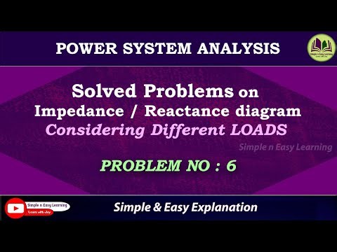 Impedance and Reactance diagram Problem-6| per unit Reactance diagram |Power System Analysis | PSA