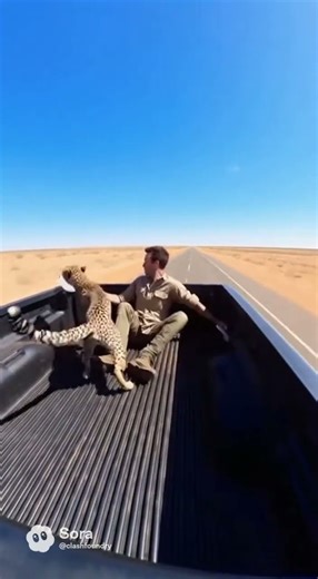 Cheetah JUMPS Into Moving Truck!