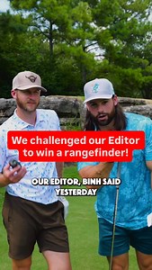 8.3K views · 253 reactions | Our editor Binh told us he didn’t have a rangefinder, so we put his skills to the test! If he can hit the green in 3 tries he gets a @mileseeygolf gene pro g1 rangefinder. #golf #rangfinder #golftips | Divot Dudes Golf | Facebook