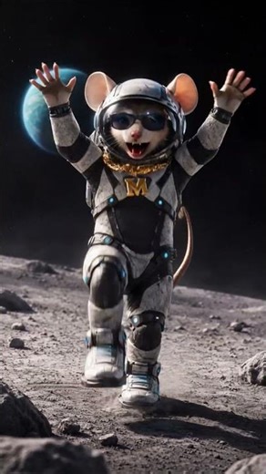 The ultimate space mouse dance #space #moon #mouse