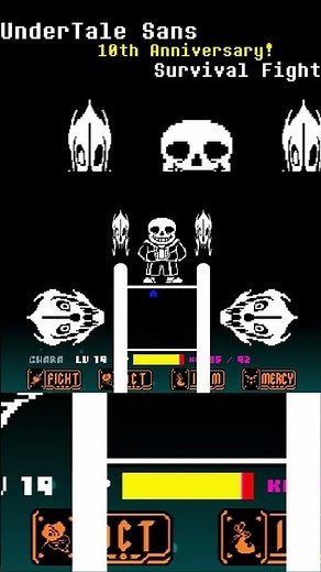 Undertale:10th Anniversary Sans Survival Fight [No Heal] by Lunarix #undertale #undertaleau #sans
