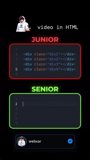 🔥Junior vs Senior student || Div tage in html || Shortcut Keys 🔑 in html || Frontend Web Development