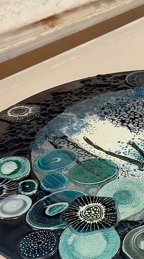 This fused glass piece is inspired by the textures, colours and organic patterns found in rock pools along the Cornish coastline. Delicately handmade to capture the small details such as ripples, layers and natural formations that often go unnoticed. Each element is carefully designed and kiln-formed to reflect the quiet beauty of the coast. Handcrafted at our Launceston studio, this piece is a completely unique design and is currently available in our Dartmouth Gallery. If this beautiful panel 