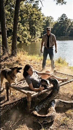 🥶Shocking Moment: Python Strikes Sleeping Girl Near Lake
