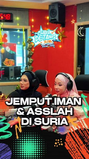 Yayy @imantroye dan @asslahierahh dah sampai konti SURIA geng. Cantik betul tetamu kita hari ni😍😍Jom layan Chill Petang Suria untuk dengarkan borak santai bersama ChiKai dengan lagu Jemput Jemput Raya okay! #suriamalaysia #chillpetangsuria #SuriaMuzikdanJiwa