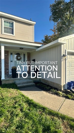 You might not catch every detail in a zoomed-out shot, but trust us—they matter. The crisp PVC trim, upgraded porch posts, invisivent soffit and board and batten siding on the garage walls elevate the entire look. Quality is in the details! #sidingcontractor #exteriorcontractor | Cambridge Exteriors