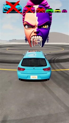 Cars & Ambulance Van vs Giant Pit Bollards Crash - BeamNG.Drive