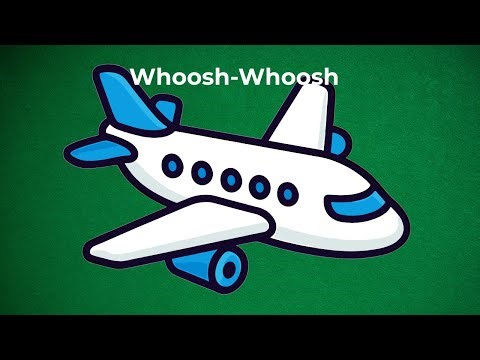 Airplane Sounds for Kids ✈️ | Whoosh-Whoosh Learning Video