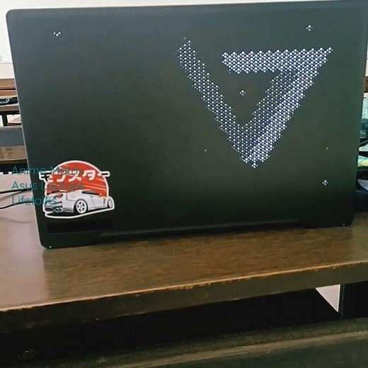 Anime Matrix display in Asus ROG Laptop | LED matrix top lid on Republic of gamers #anime
