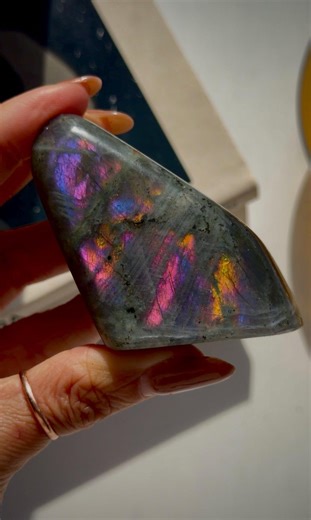Subtle Rainbow Flash Labradorite Crystal Free Form - Vibrant Easy to View Full Face Flash 5.9oz 2.8x1.6x1.2in - 23U - Etsy