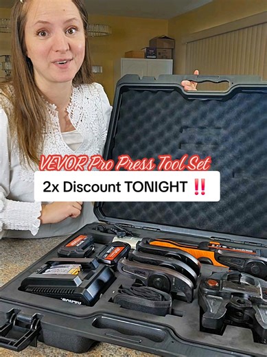 Vevor Pro Press Tool Set at a DOUBLE DISCOUNT TODAY ‼️SALE‼️ Womens products Women 30 Women 40 Trending Products Must Buy Flash Sale Discount Sale #TikTokShopStockUp #TikTokShopRestock #TikTokShopSpringGlowUp #WeeklyDeals #RefreshedLook *Final Price / Shipping / Coupons / Discounts may differ based on your TikTok account, available coupons, and current promotions. Always refer to product listing for up-to-date offers.